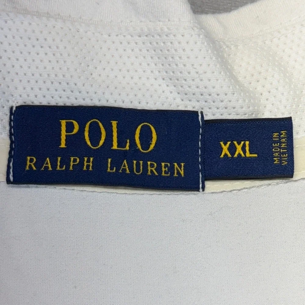 Polo Ralph Lauren Quarter Zip Mens XXL White Vietnam Performance Pullover Shirt